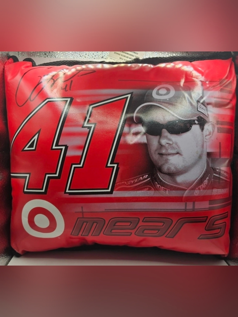 SIGNED Casey Mears NASCAR Target #41 Seat Cushion Autographed